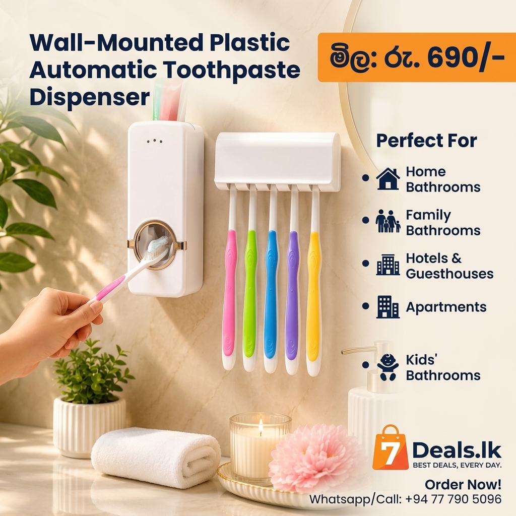 Wall-Mounted Plastic Automatic Toothpaste Dispenser